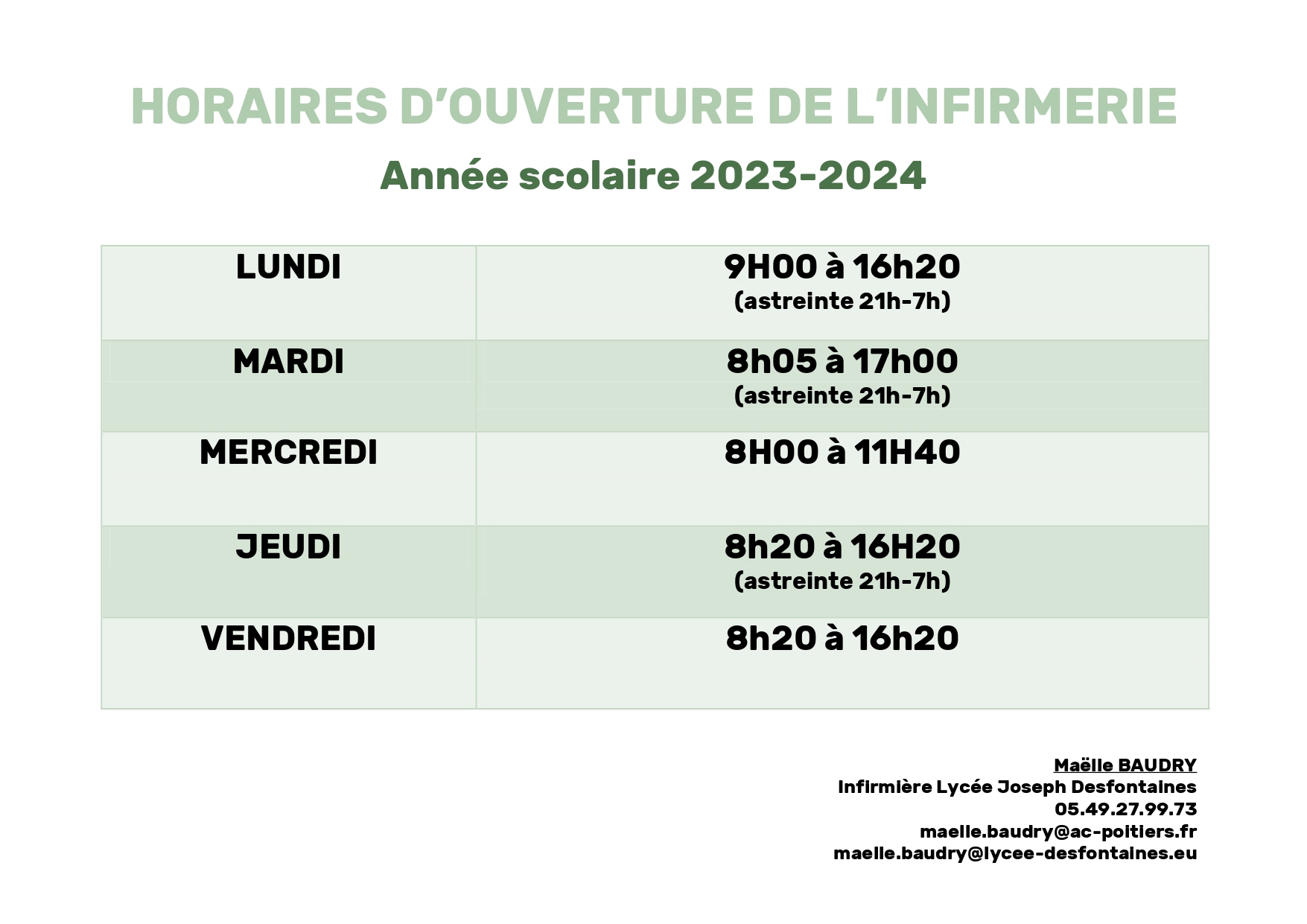 Horaires infirmerie 2023 2024 page 0001